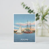 Maine Vintage Natuical Scene ポストカード (スタンド正面)
