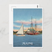 Maine Vintage Natuical Scene ポストカード (正面/裏面)