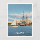 Maine Vintage Natuical Scene ポストカード (正面)
