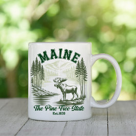 Maine Wilderness Scenic Forest Design コーヒーマグカップ
