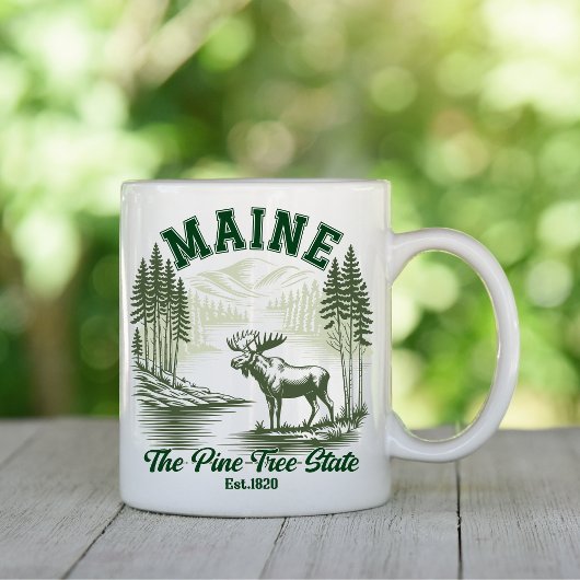 Maine Wilderness Scenic Forest Design コーヒーマグカップ