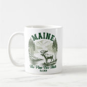 Maine Wilderness Scenic Forest Design コーヒーマグカップ (左)