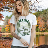 Maine Wilderness Scenic Forest Design Tシャツ