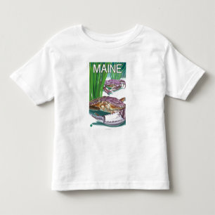 MaineCrabおよび漁師 トドラーTシャツ