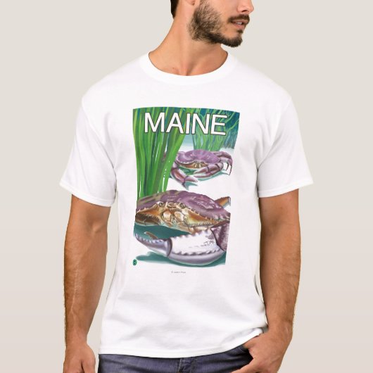 MaineCrabおよび漁師 Tシャツ (正面)