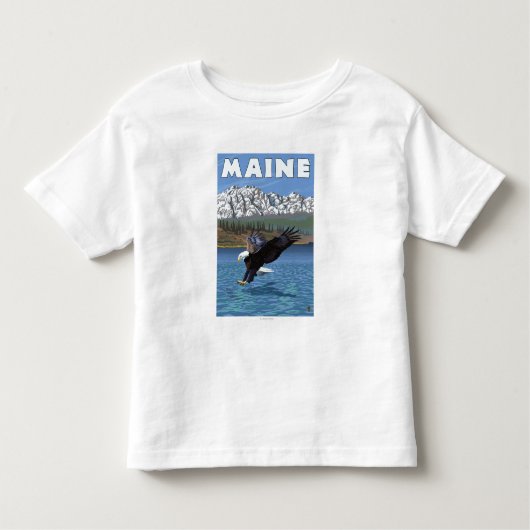 MaineEagleの魚釣り トドラーTシャツ (正面)