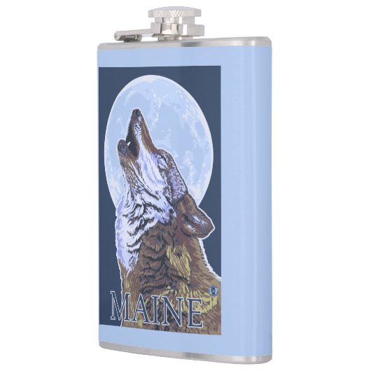 MaineHowlingのオオカミ フラスク (左)