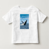 MaineHumpbackのクジラ場面 トドラーTシャツ (正面)