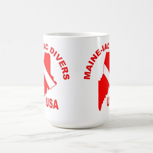 Maineiacダイバークラシックズのロゴ15oz Mug コーヒーマグカップ (中央)