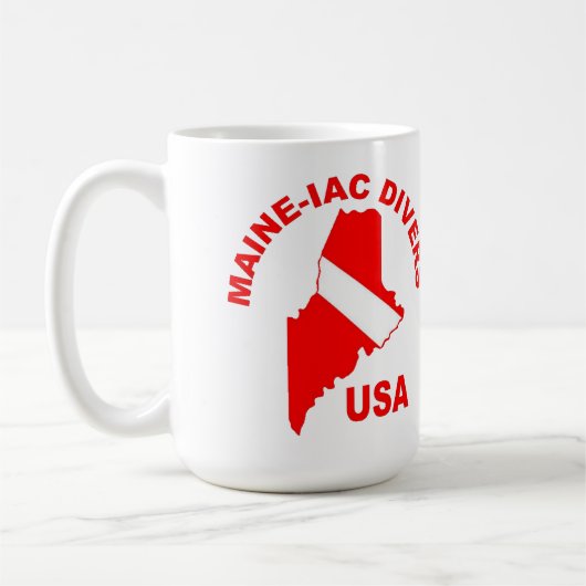 Maineiacダイバークラシックズのロゴ15oz Mug コーヒーマグカップ (左)