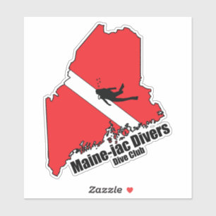 Maineiac DIversシルエットロゴダイカットシール シール