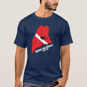 Maineiac Diversシルエットロゴホワイトレタリング Tシャツ