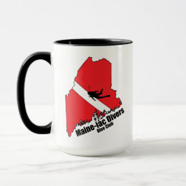 Maineiac Divers Sillhouetteロゴ15 oz mug マグカップ