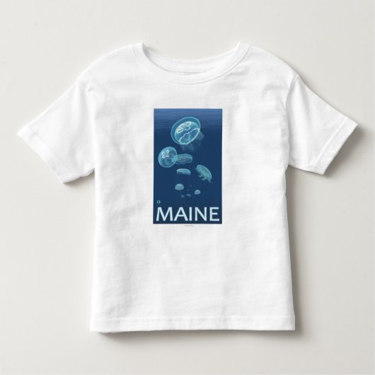 MaineJellyfish場面 トドラーTシャツ (正面)