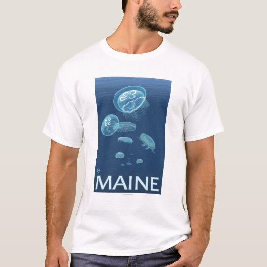 MaineJellyfish場面 Tシャツ (正面)
