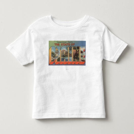 MaineLargeの手紙場面 トドラーTシャツ (正面)