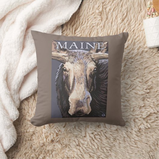 MaineMooseの終わり クッション (ブランケット)