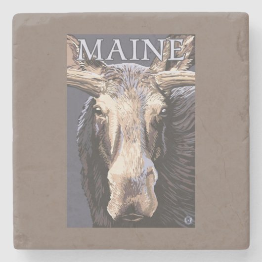 MaineMooseの終わり ストーンコースター (正面)