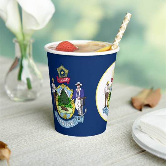 Mainer Flag & Seal, Flag of Maine 紙コップ (インサイチュ)