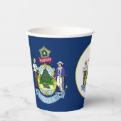 Mainer Flag & Seal, Flag of Maine 紙コップ (正面)