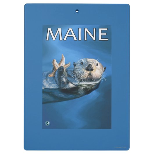 MaineSeaのカワウソ場面 クリップボード (裏面)