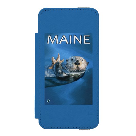 MaineSeaのカワウソ場面 Incipio iPhoneウォレットケース (フォリオ 正面)