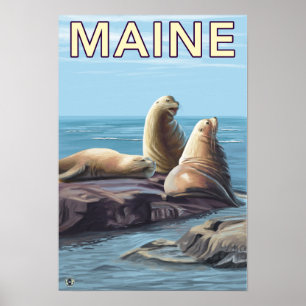 MaineSeaのライオン場面 ポスター