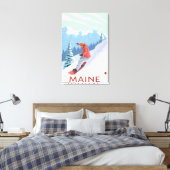 MaineSnowboarderシーン キャンバスプリント (インサイチュ (寝室))