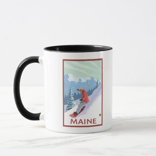 MaineSnowboarderシーン マグカップ (左)
