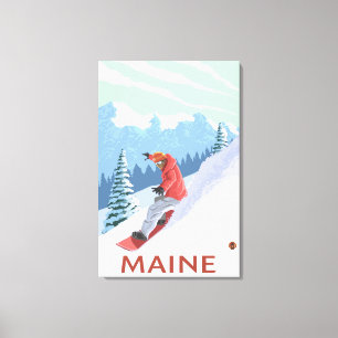 MaineSnowboarder場面 キャンバスプリント
