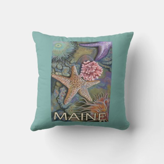 MaineTidepool場面 クッション (裏面)