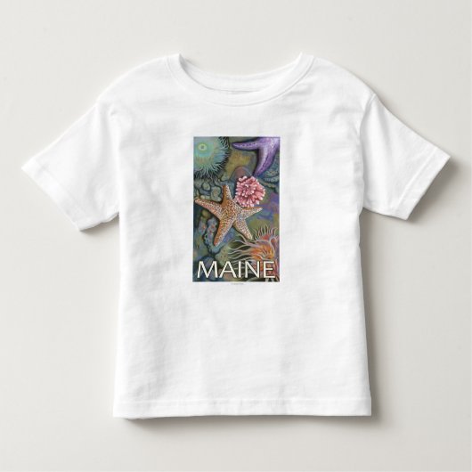 MaineTidepool場面 トドラーTシャツ (正面)