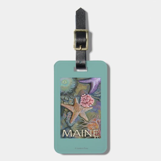 MaineTidepool場面 ラゲッジタグ (正面縦)