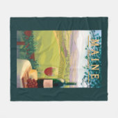 MaineWineの国場面 フリースブランケット (正面(横))