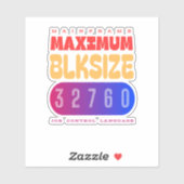 Mainframe Job Control Language (JCL) Maximum Block シール (シート)