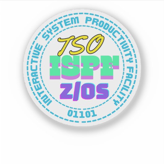 Mainframe TSO-ISPF Interactive System Sticker シール (正面)