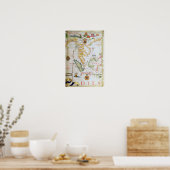 Mainland Southeast Asia, detail from world atlas ポスター (キッチン)