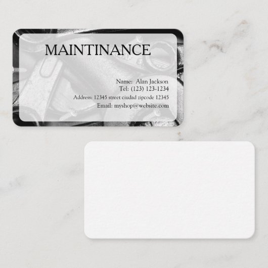 MAINTINANCE Business card editable 名刺 (正面/裏面)