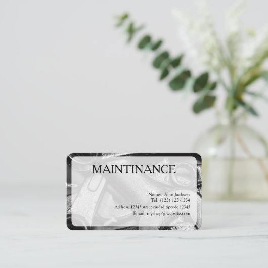 MAINTINANCE Business card editable 名刺 (スタンド正面)