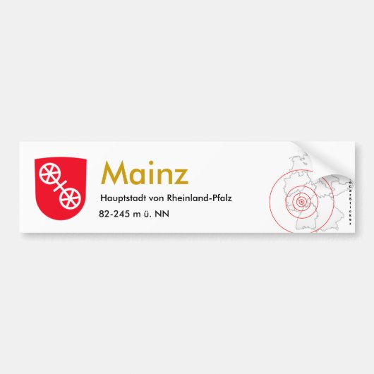 Mainz 1 バンパーステッカー (正面)