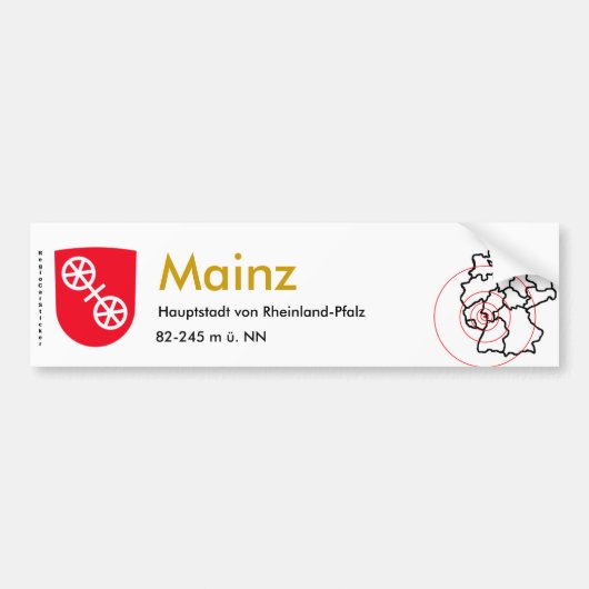 Mainz 1 バンパーステッカー (正面)