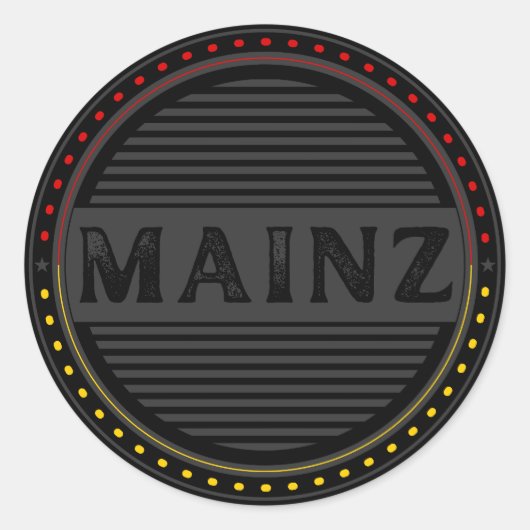 Mainz City Pride Emblem – German Identity ラウンドシール (正面)