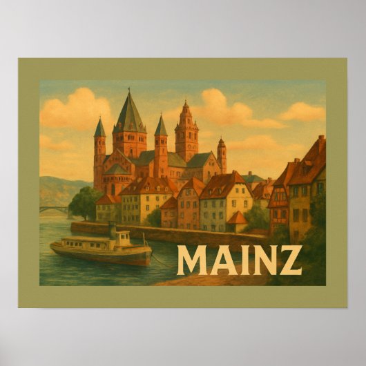 Mainz Germany City Art ポスター (正面)