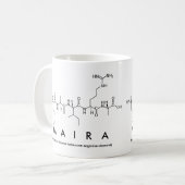 Mairaペプチド名mug コーヒーマグカップ (正面左)