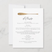 MAIRIミニマリストボートレイクをテーマにした結婚式の詳細 招待状 (正面)