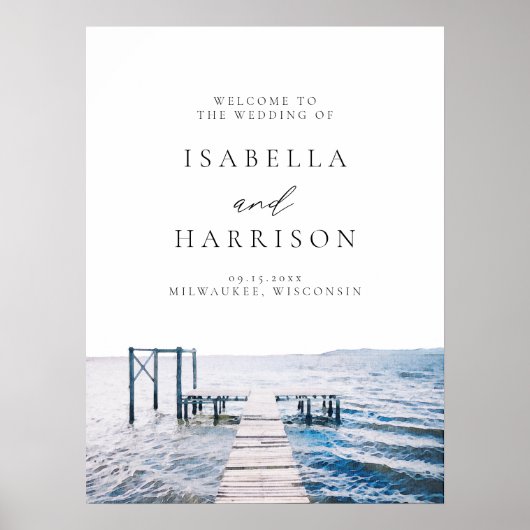 MAIRIレイクピア目的地ウェディングウェルカム ポスター (正面)