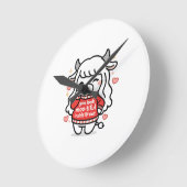 Maisie Moo Clock  ラウンド壁時計 (傾斜)