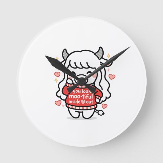 Maisie Moo Clock  ラウンド壁時計 (正面)