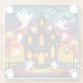 Maison Hantée Fantomatique - Scène Halloween ガラスコースター (裏面)