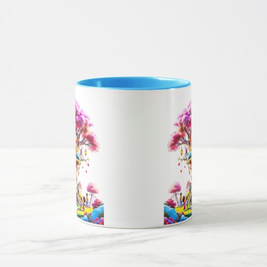 Maison perchée dans un arbre magique. マグカップ (中央)